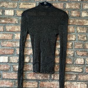 Sheer Sparkly Turtleneck